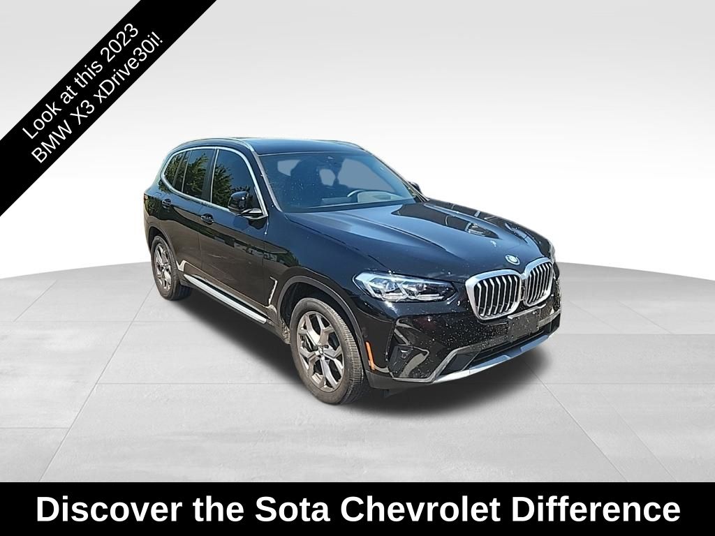 Jet Black 2023 BMW X3 SUV / Crossover All-Wheel Drive 8-Speed Automatic