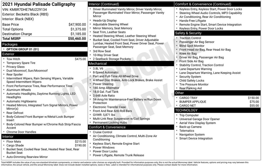Certified Used 2021 Black Hyundai Calligraphy image 5