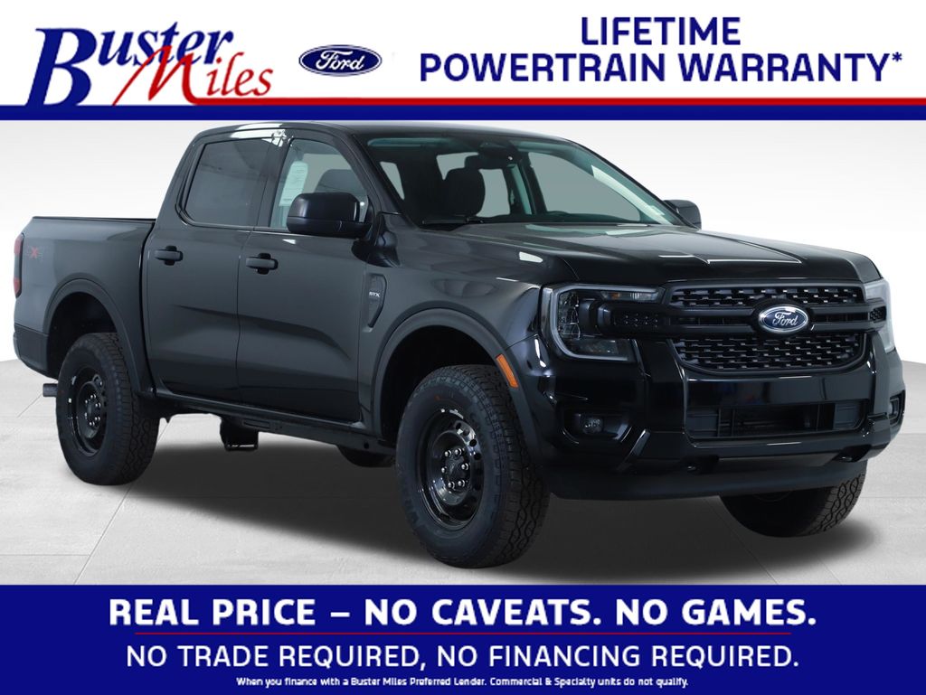Shadow Black 2026 Ford Ranger XL SuperCrew 4WD Pickup Truck Four-Wheel Drive Automatic