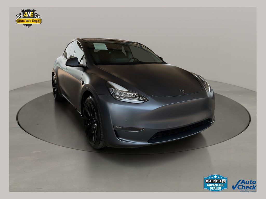 Gray 2021 Tesla Model Y SUV / Crossover All-Wheel Drive 1-Speed Automatic
