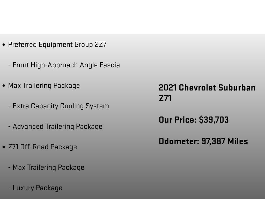 2021 Chevrolet Suburban Z71 Gray at Carlisle Cadillac Buick GMC