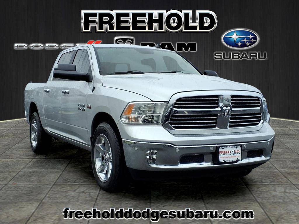 Bright Silver Metallic Clearcoat 2017 RAM 1500 Big Horn Crew Cab 4WD Pickup Truck Four-Wheel Drive 8-Speed Automatic