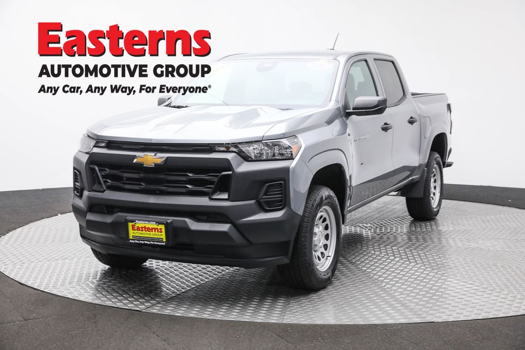 Sterling Gray Metallic 2023 Chevrolet Colorado Work Truck Crew Cab RWD Pickup Truck 4X2 8-Speed Automatic