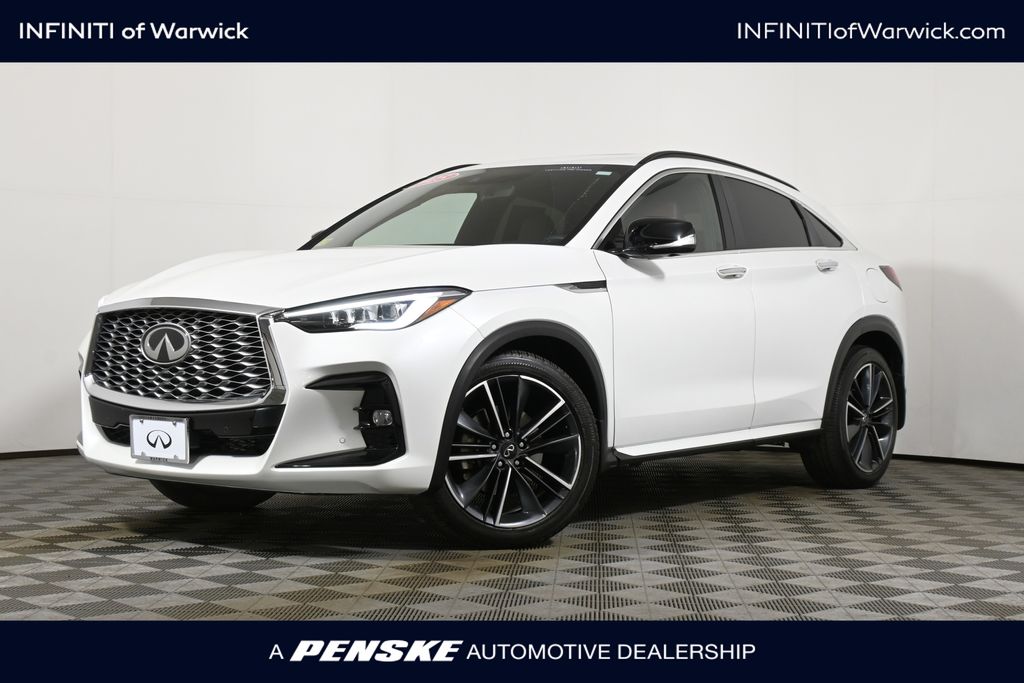 Radiant White 2025 INFINITI QX55 Sensory AWD SUV / Crossover All-Wheel Drive Continuously Variable Transmission