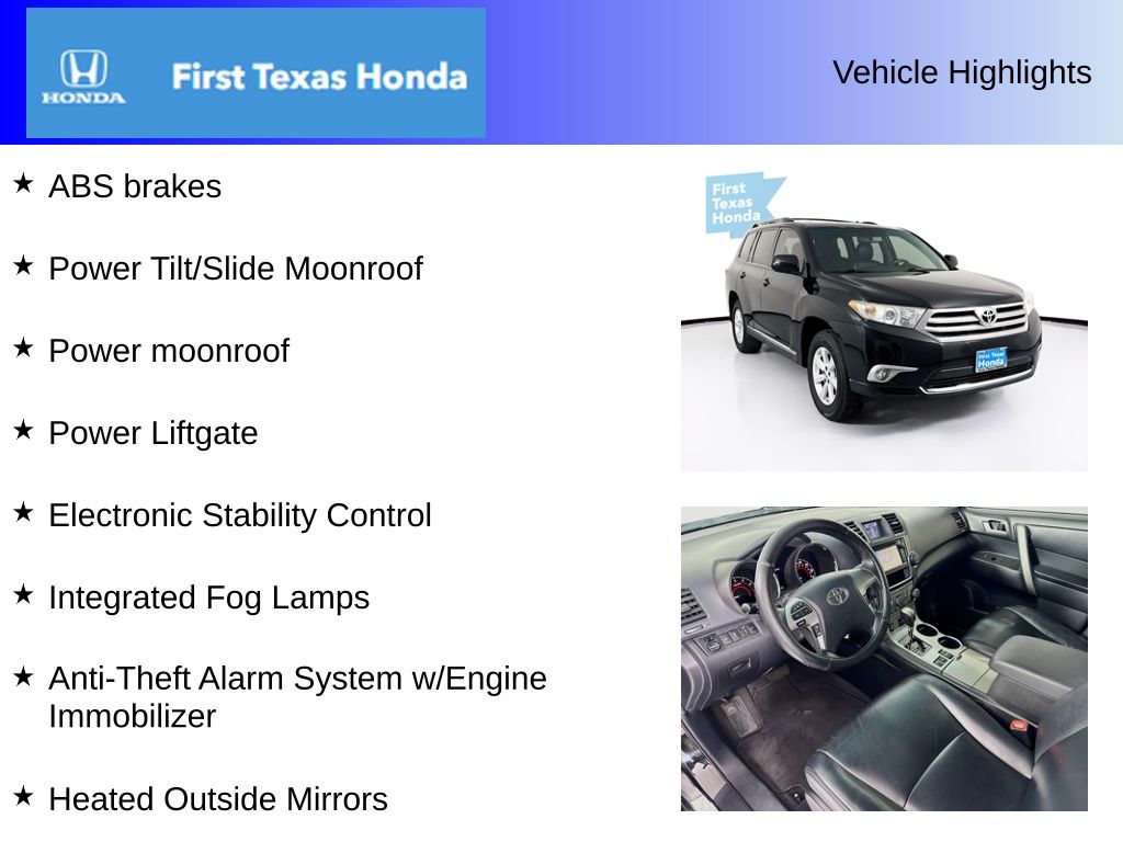 Used Car 2013 Toyota Highlander  Se For Sale Under $15,000 In Austin, Texas