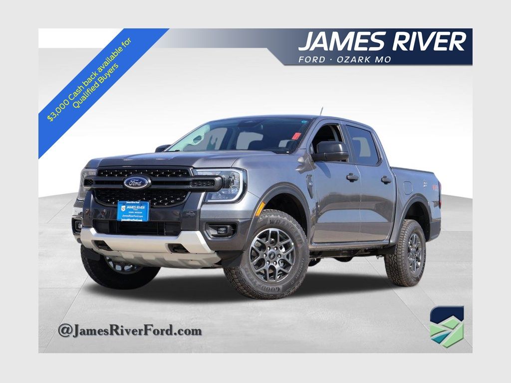 Carbonized Gray Metallic 2025 Ford Ranger XLT SuperCrew 4WD Pickup Truck Four-Wheel Drive Automatic