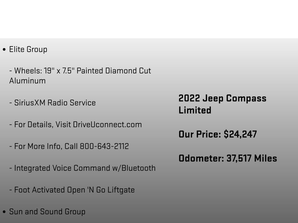 2022 Jeep Compass Limited Gray at Bob Ruth Ford