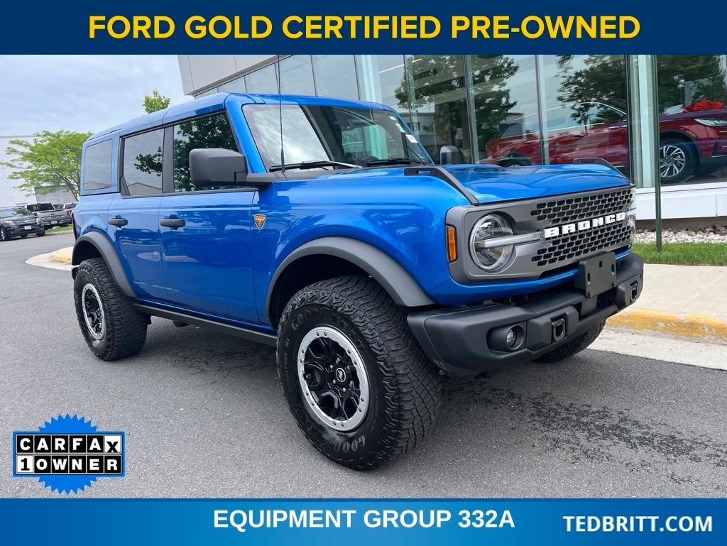 Velocity Blue Metallic 2025 Ford Bronco SUV / Crossover Four-Wheel Drive Automatic