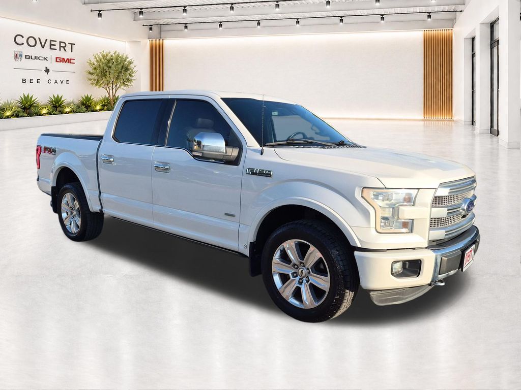 White Platinum Clearcoat Metallic 2015 Ford F-150 Pickup Truck Four-Wheel Drive 6-Speed Automatic