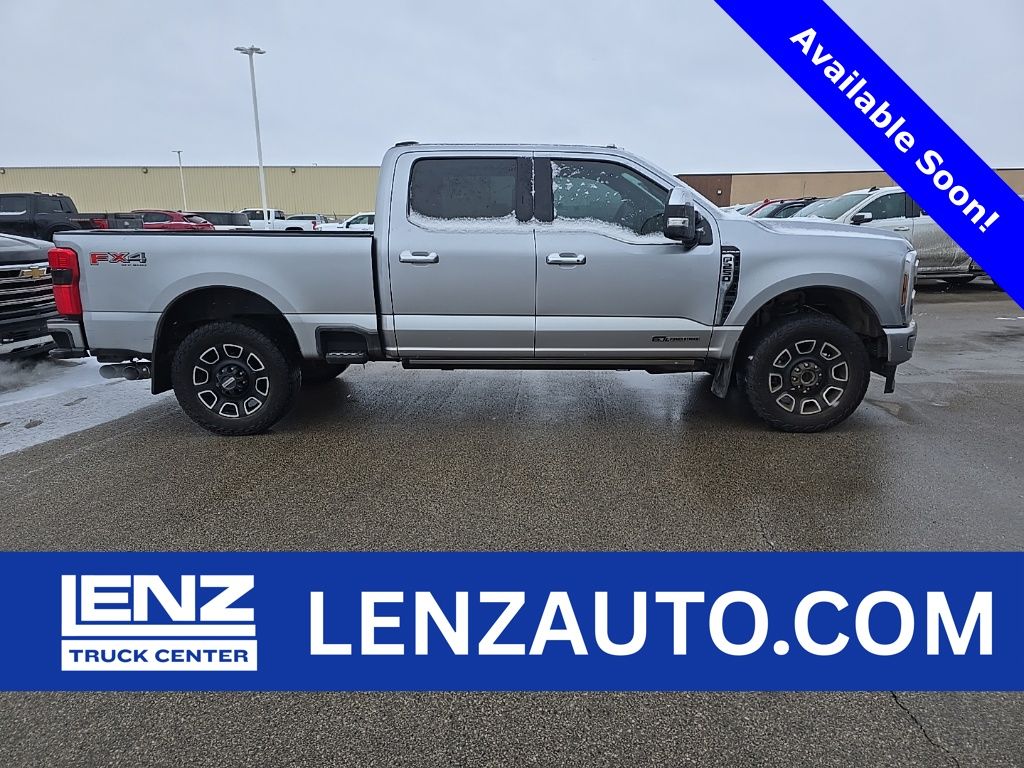 Iconic Silver Metallic 2024 Ford F-250 Super Duty Platinum Crew Cab 4WD Pickup Truck Four-Wheel Drive Automatic