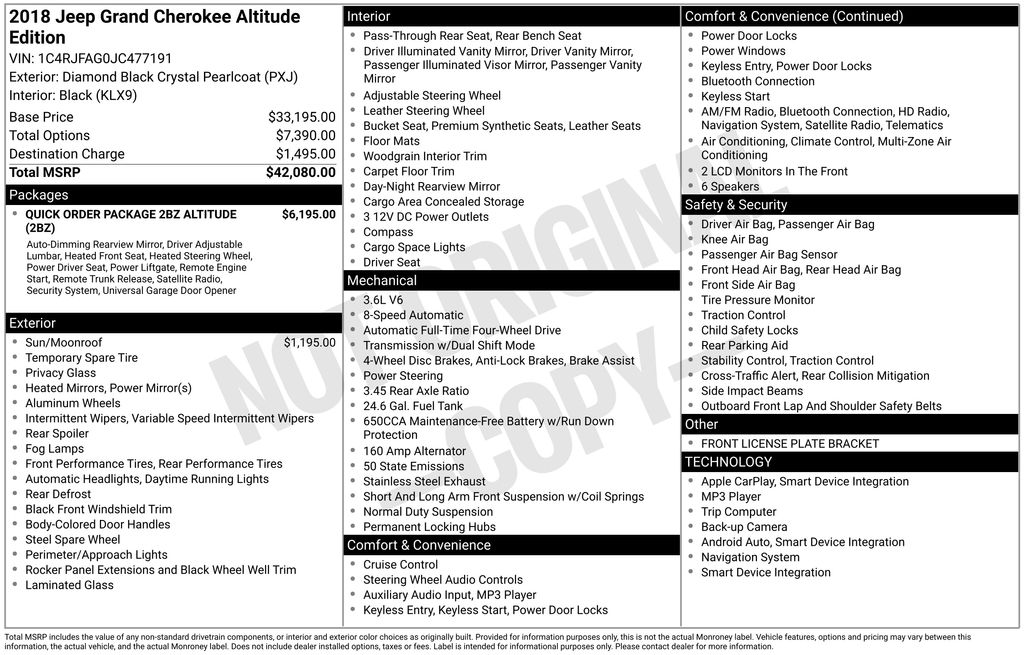 Certified Used 2018 Black Jeep Altitude image 27