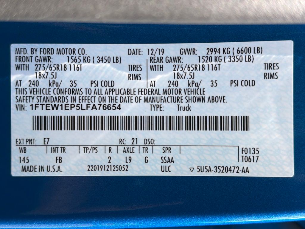 used 2020 Ford F-150 car, priced at $31,629
