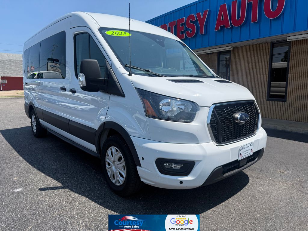 Oxford White 2025 Ford Transit Passenger Van Rear-Wheel Drive