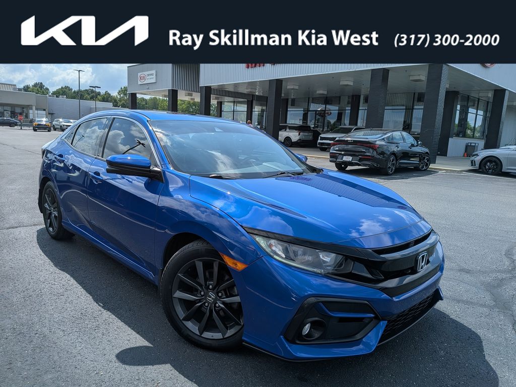 Blue 2020 Honda Civic Hatchback Hatchback Front-Wheel Drive Continuously Variable Transmission