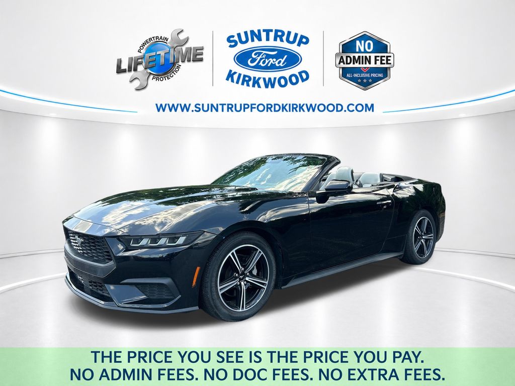 Shadow Black 2024 Ford Mustang Convertible Rear-Wheel Drive Automatic