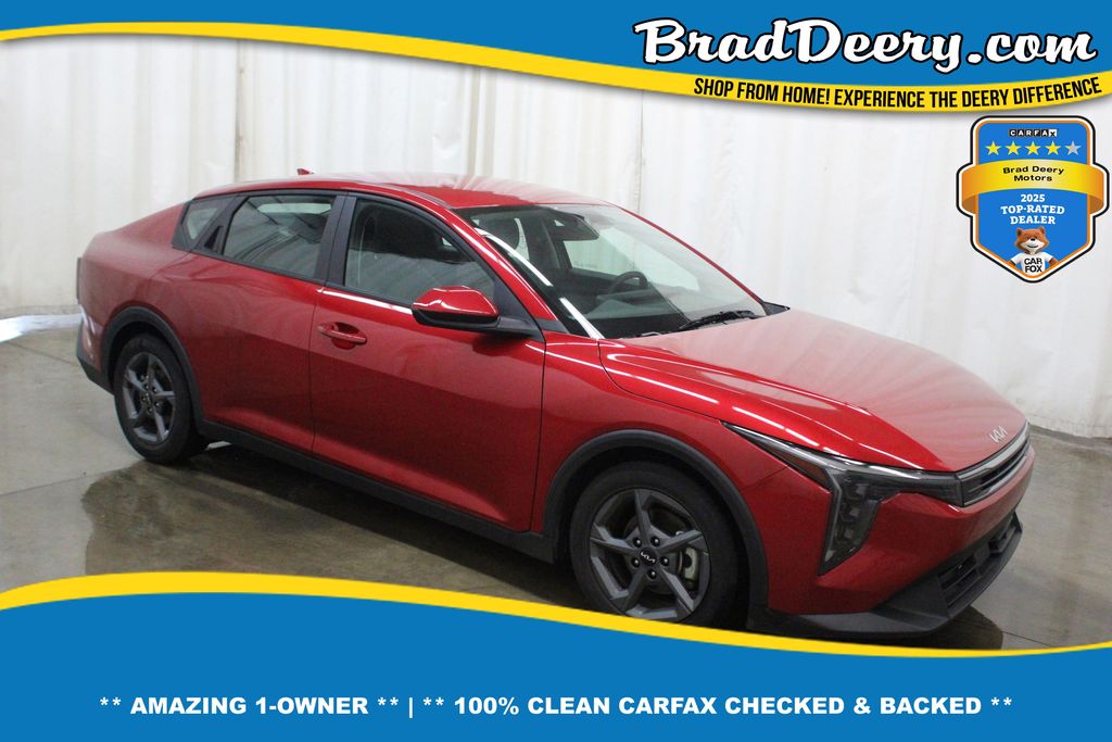 Currant Red 2025 Kia K4 LXS FWD Sedan Front-Wheel Drive Continuously Variable Transmission