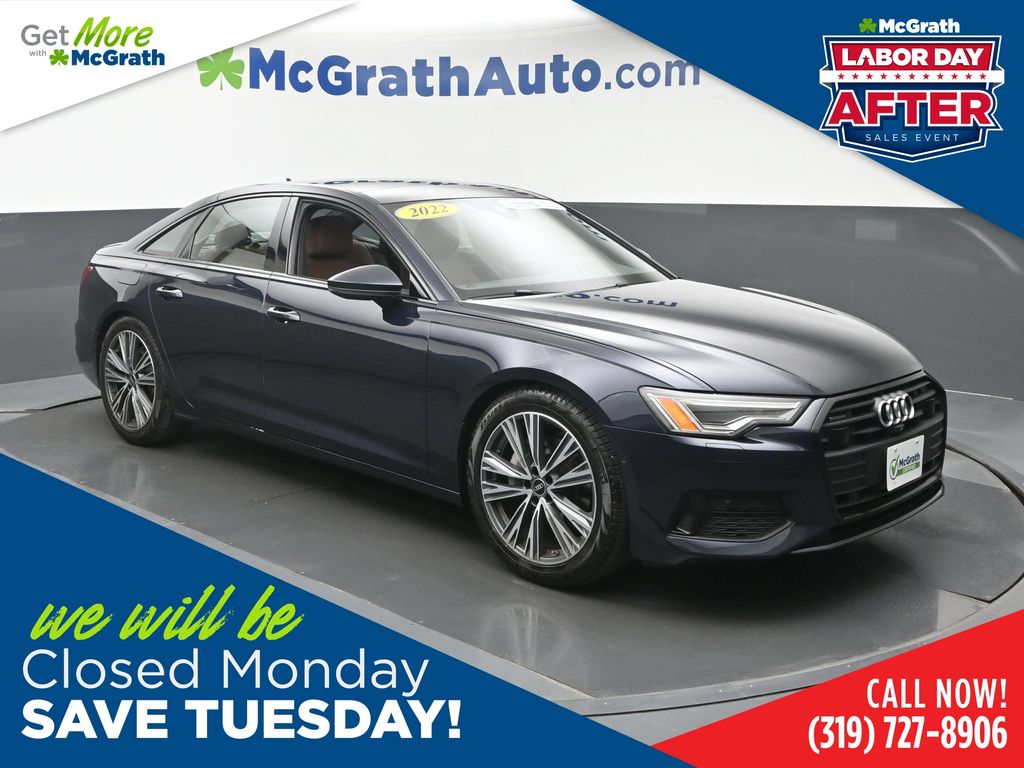 Blue Metallic 2022 Audi A6 Sedan All-Wheel Drive 7-Speed Automatic