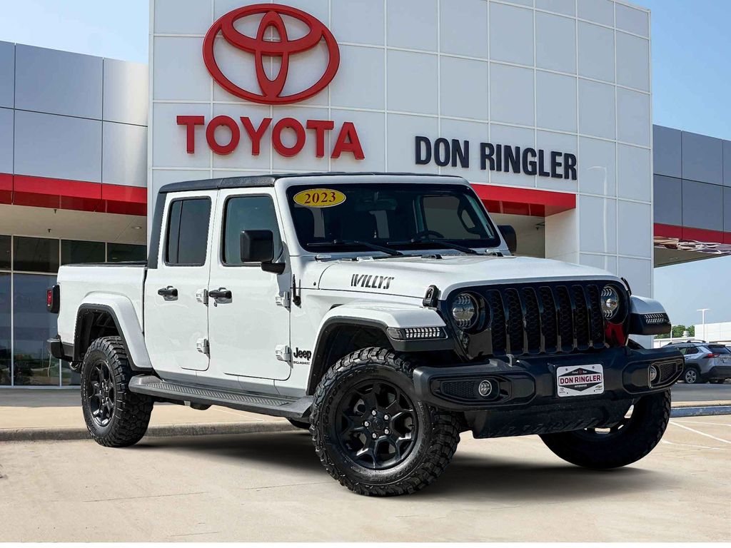 Bright White Clearcoat 2023 Jeep Gladiator Pickup Truck Four-Wheel Drive 8-Speed Automatic