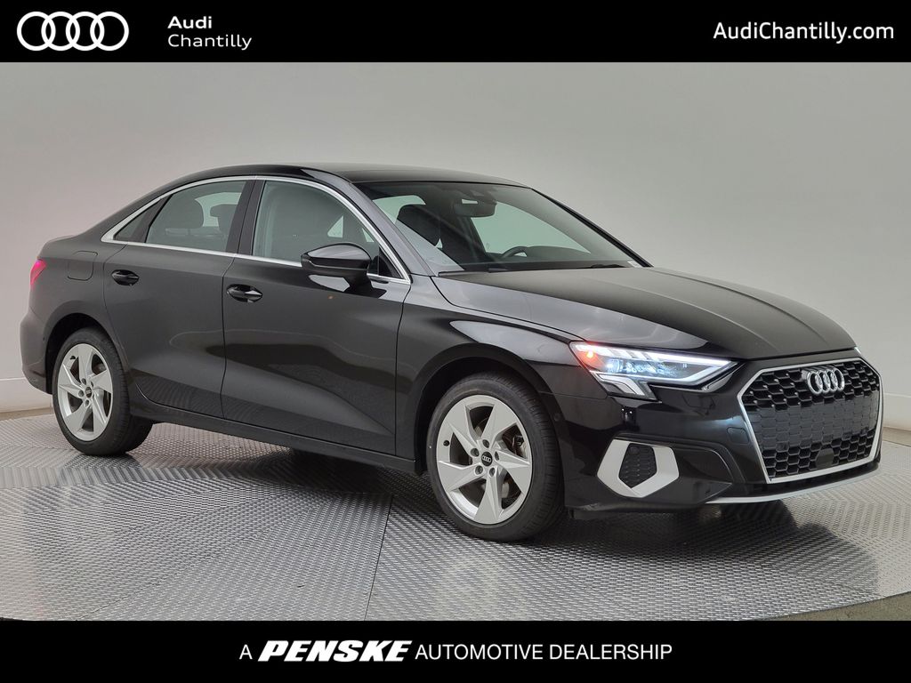 Black Metallic 2023 Audi A3 Sedan Front-Wheel Drive 7-Speed Automatic