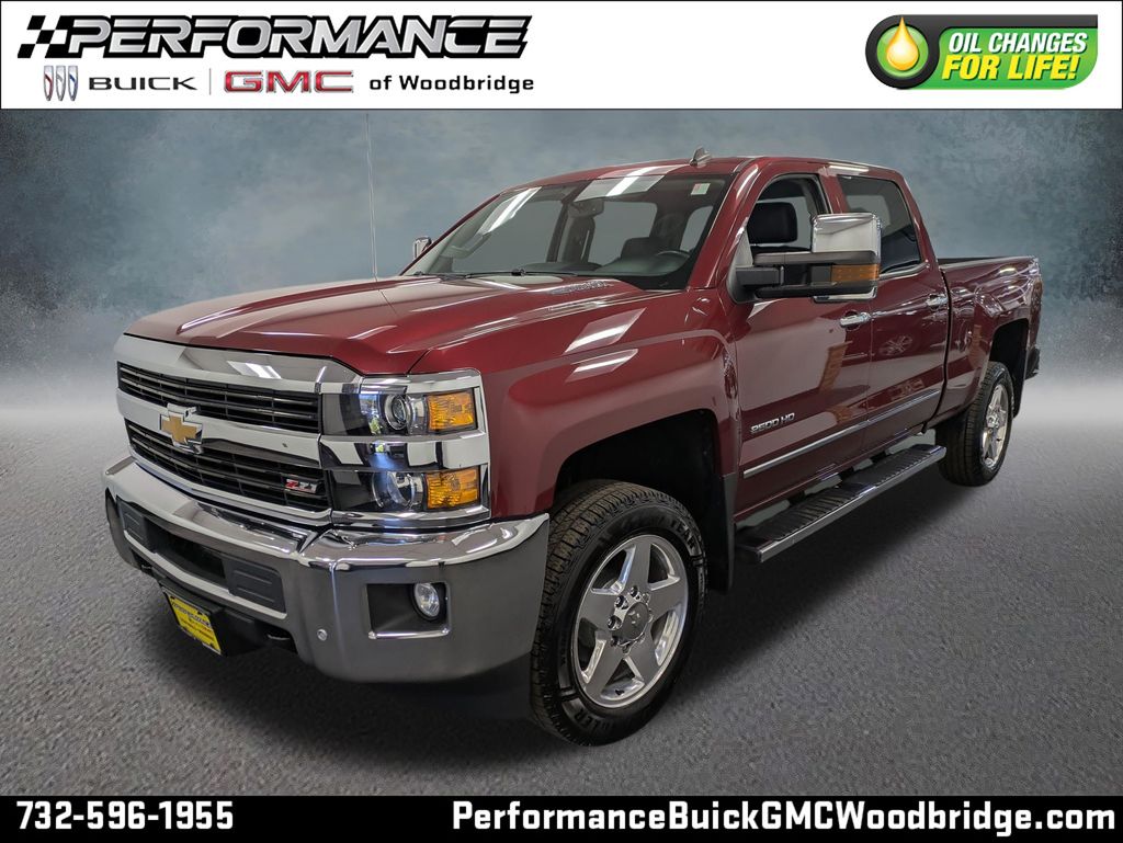 Red (Deep Ruby Metallic) 2015 Chevrolet Silverado 2500HD LTZ Crew Cab 4WD Pickup Truck Four-Wheel Drive 6-Speed Automatic