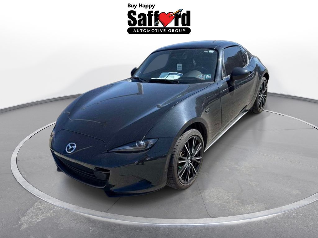 Jet Black Mica 2025 Mazda MX-5 Miata RF Grand Touring RWD Convertible Rear-Wheel Drive 6-Speed Automatic