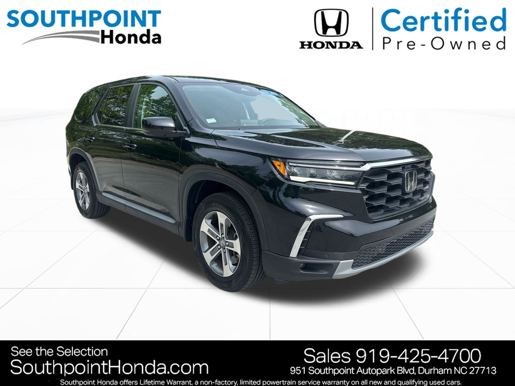 Crystal Black Pearl 2023 Honda Pilot EX-L FWD with Captains Chairs SUV / Crossover Front-Wheel Drive Automatic