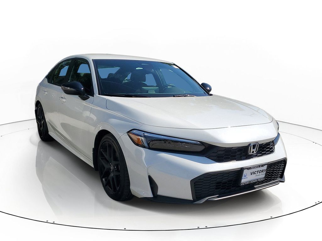 White 2025 Honda Civic Sedan Front-Wheel Drive Continuously Variable Transmission