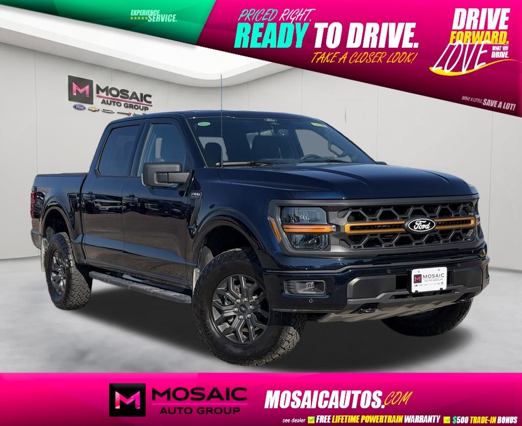 Blue Metallic 2025 Ford F-150 Pickup Truck Four-Wheel Drive Automatic
