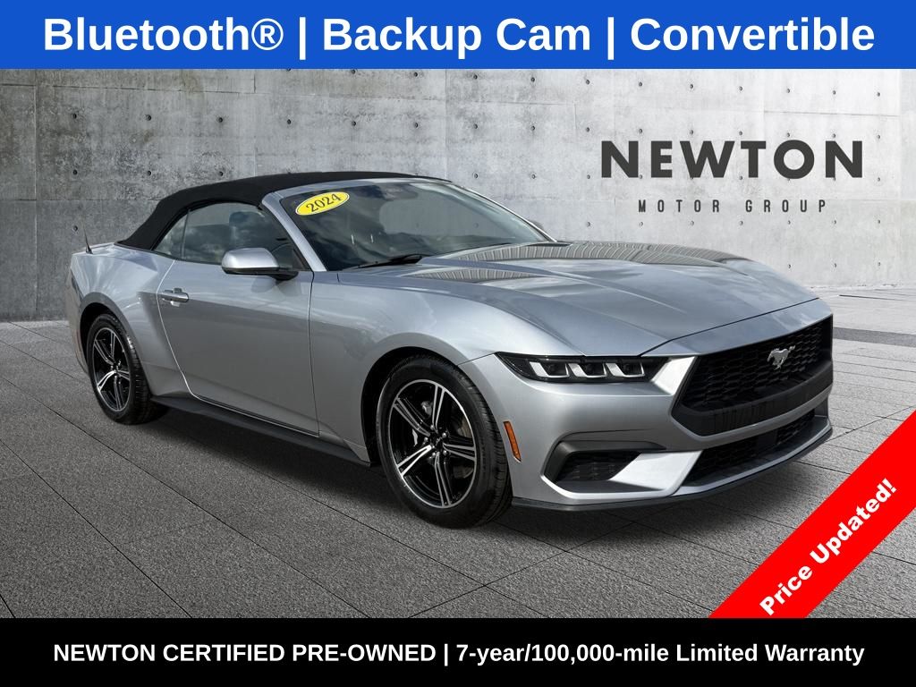 Iconic Silver Metallic 2024 Ford Mustang EcoBoost Premium Convertible RWD Convertible Rear-Wheel Drive Automatic