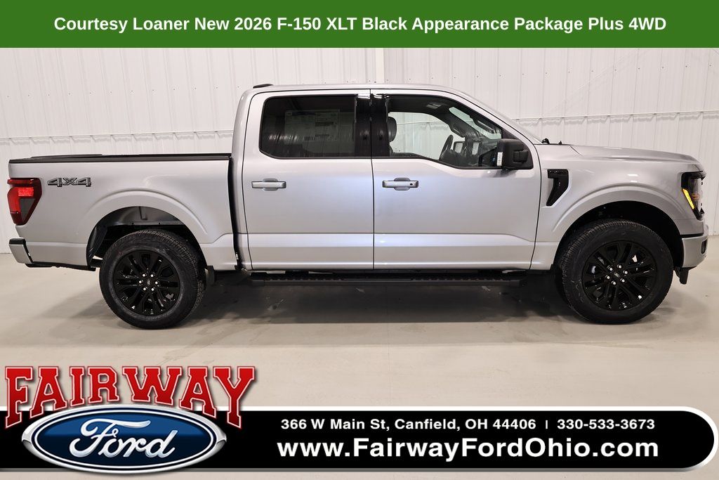 Iconic Silver Metallic 2026 Ford F-150 XLT SuperCrew 4WD Pickup Truck Four-Wheel Drive Automatic