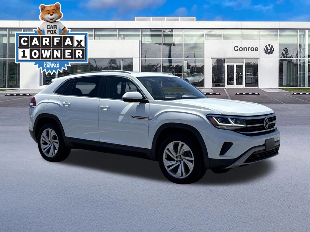 2020 Volkswagen Atlas Cross Sport 2.0T SEL White at AutoSavvy Houston Southwest