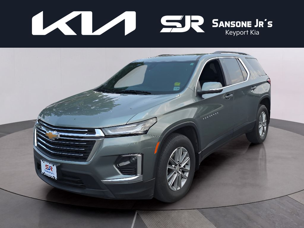 Silver Sage Metallic 2023 Chevrolet Traverse SUV / Crossover Four-Wheel Drive 9-Speed Automatic