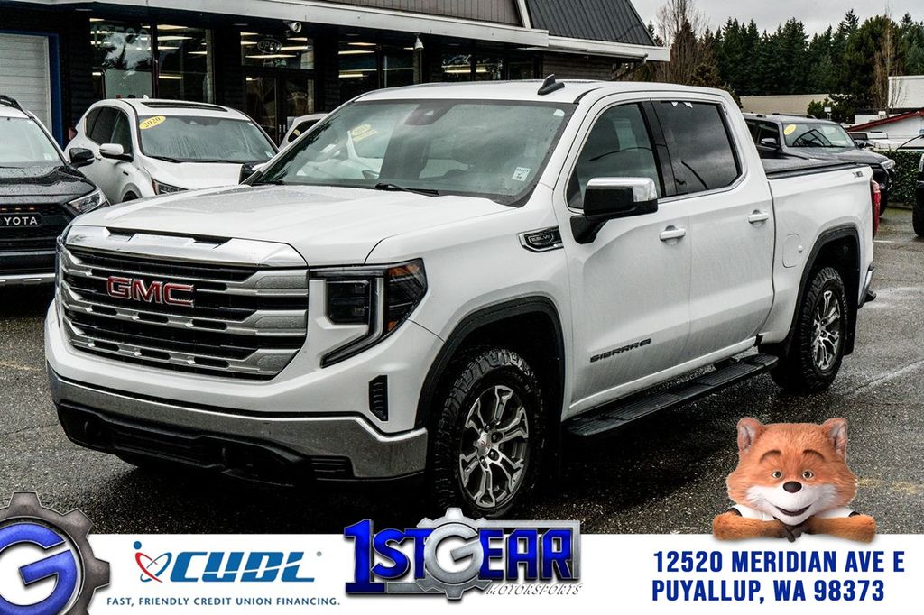 White 2023 GMC Sierra 1500 Pickup Truck Four-Wheel Drive Automatic