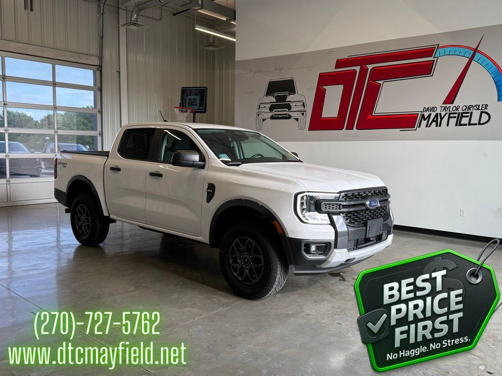Oxford White 2024 Ford Ranger XLT SuperCrew 4WD Pickup Truck Four-Wheel Drive Automatic