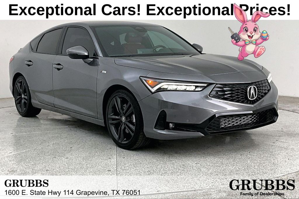 Liquid Carbon Metallic 2024 Acura Integra FWD with Technology and A-SPEC Package Sedan Front-Wheel Drive 6-Speed Manual