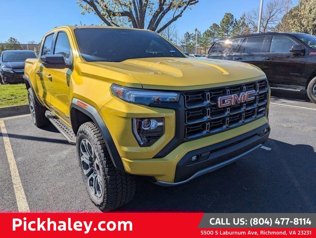 Solar Flare Metallic 2023 GMC Canyon AT4 Crew Cab 4WD Pickup Truck Four-Wheel Drive 8-Speed Automatic