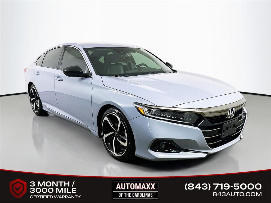 Gray 2022 Honda Accord Sedan Front-Wheel Drive Continuously Variable Transmission