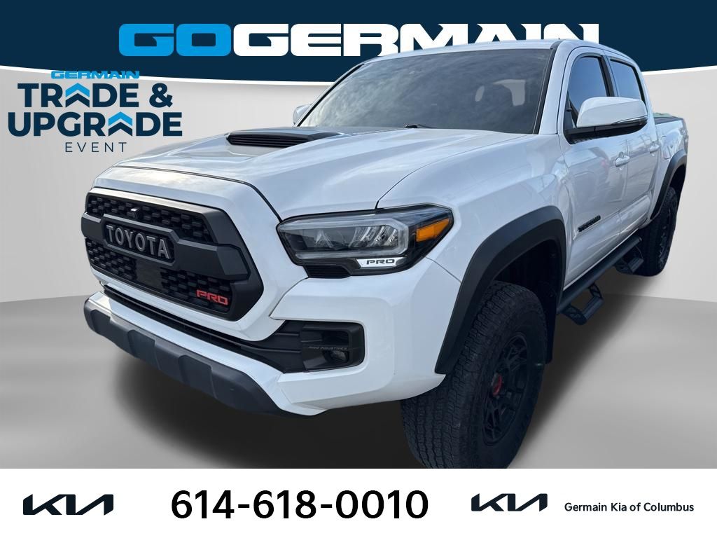 White 2022 Toyota Tacoma TRD Pro Double Cab 4WD Pickup Truck Four-Wheel Drive 6-Speed Automatic
