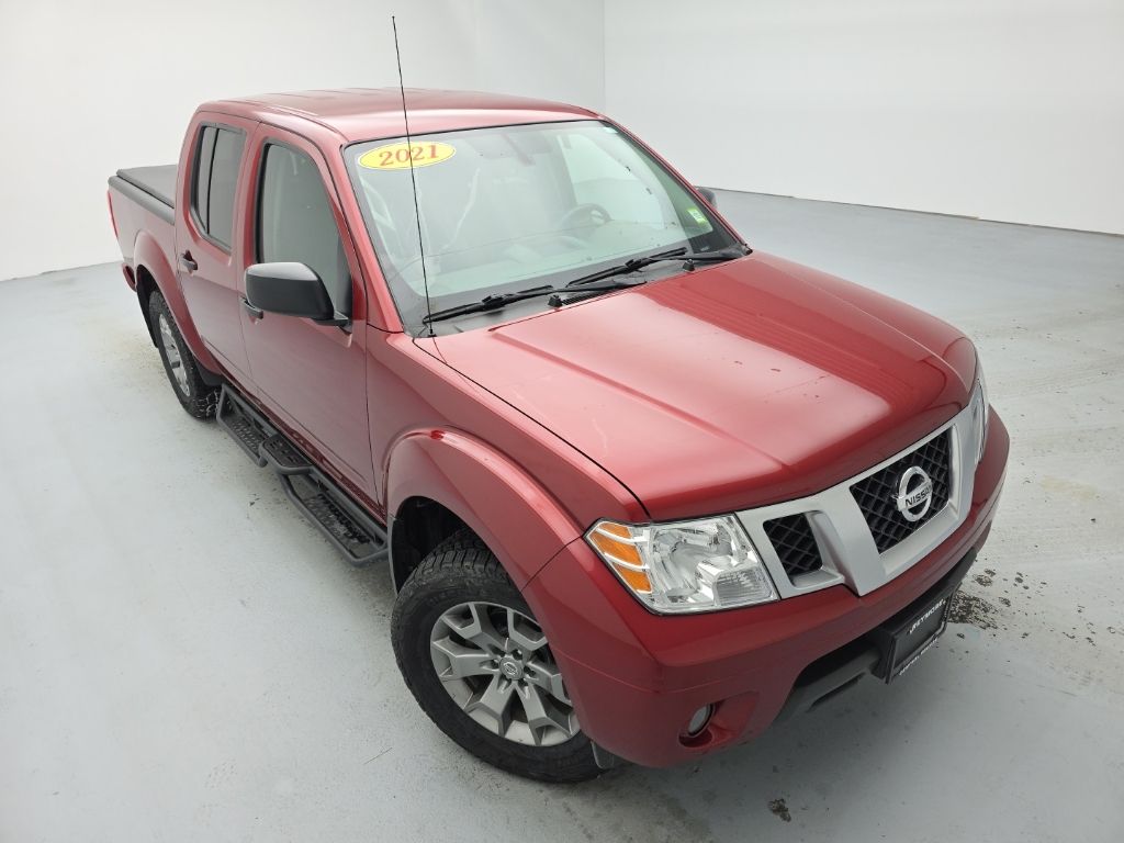 Cayenne Red Metallic 2021 Nissan Frontier SV Crew Cab 4WD Pickup Truck Four-Wheel Drive 9-Speed Automatic