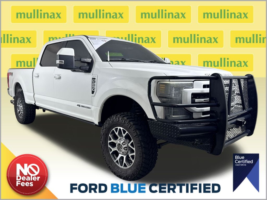 Star White Metallic Tri-Coat 2021 Ford F-250 Super Duty Lariat Crew Cab 4WD Pickup Truck Four-Wheel Drive Automatic