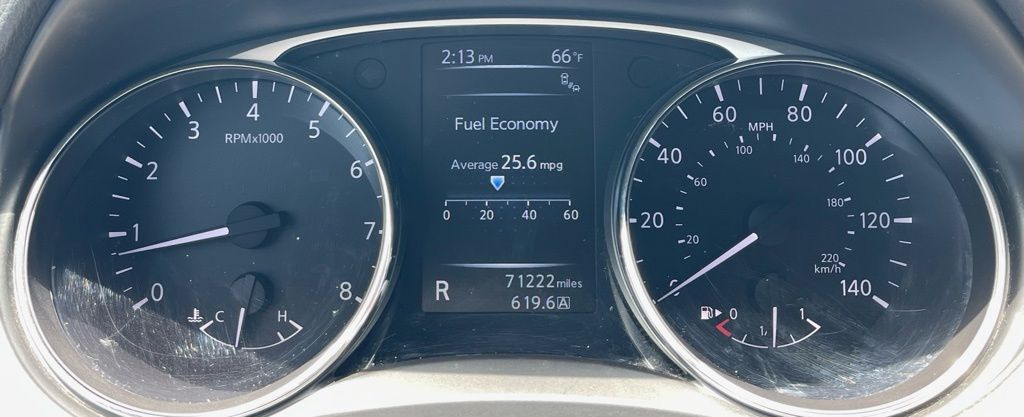 2016 Nissan Rogue SV Red at DeMontrond Gulf Freeway