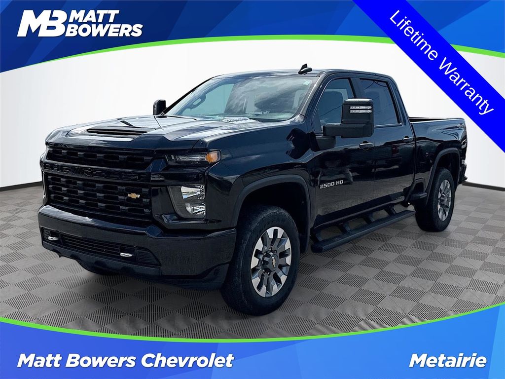 Mosaic Black Metallic 2022 Chevrolet Silverado 2500HD Custom Crew Cab 4WD Pickup Truck Four-Wheel Drive Automatic