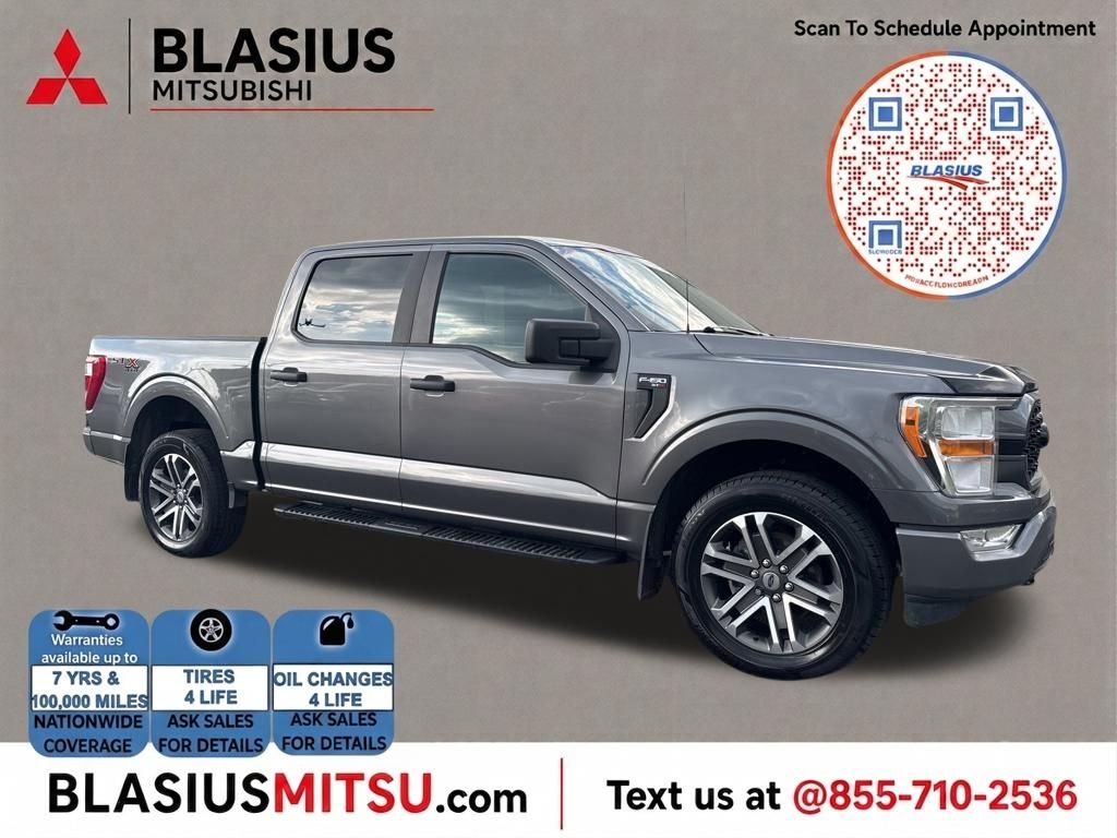 Gray 2021 Ford F-150 Pickup Truck Four-Wheel Drive Automatic