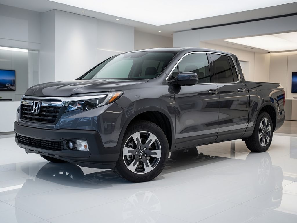 Gray (Modern Steel Metallic) 2019 Honda Ridgeline Pickup Truck All-Wheel Drive 6-Speed Automatic