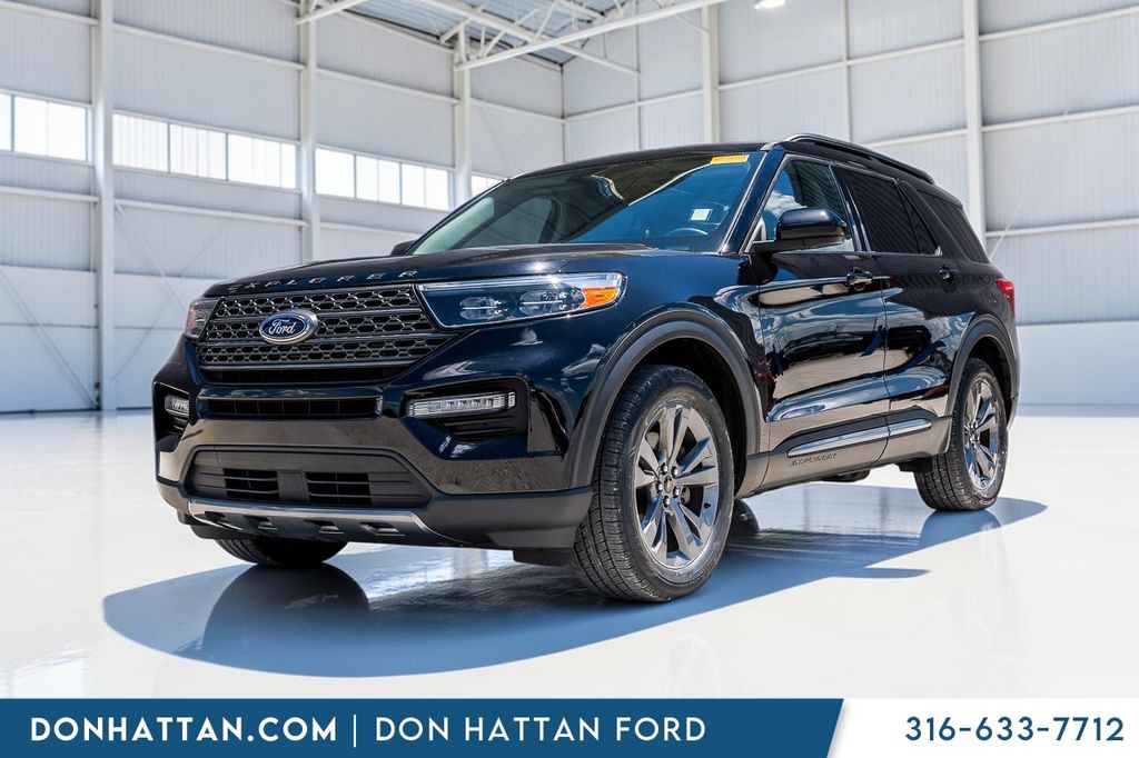 Black Metallic 2023 Ford Explorer SUV / Crossover All-Wheel Drive Automatic