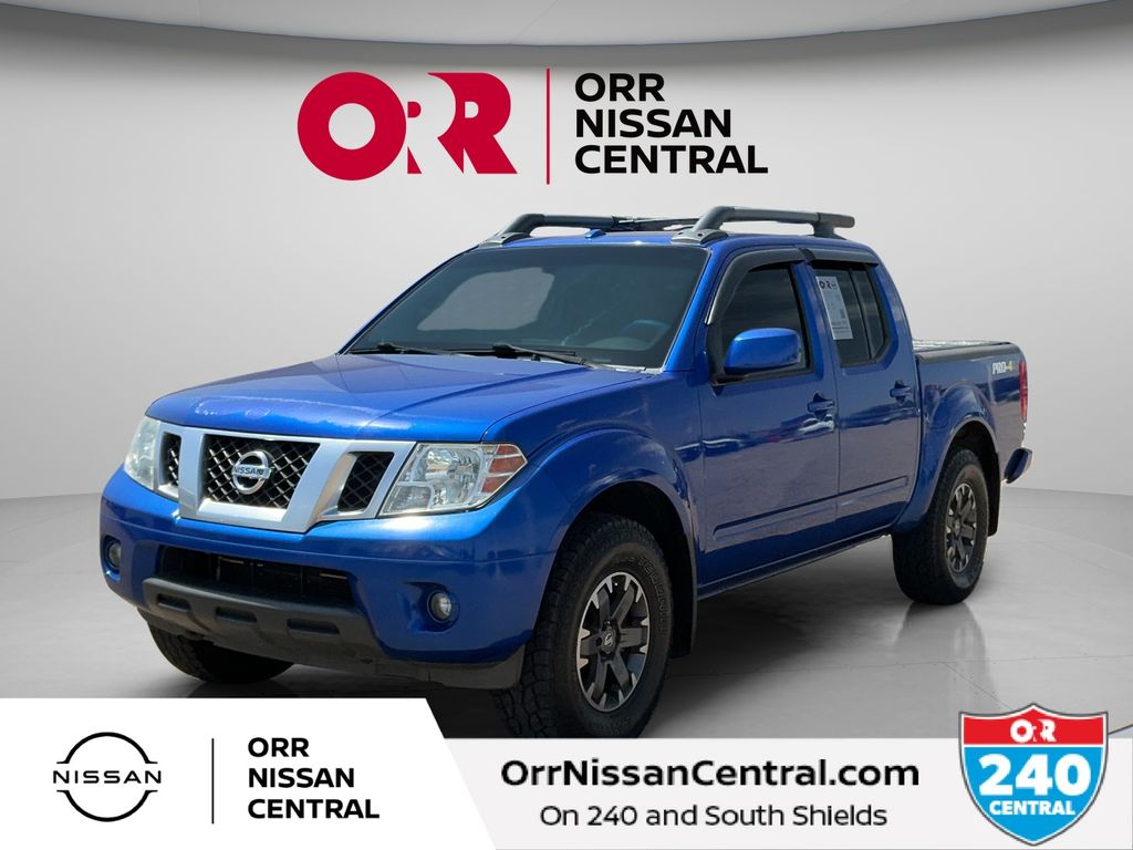 Blue Metallic 2015 Nissan Frontier Pickup Truck Four-Wheel Drive 5-Speed Automatic Overdrive