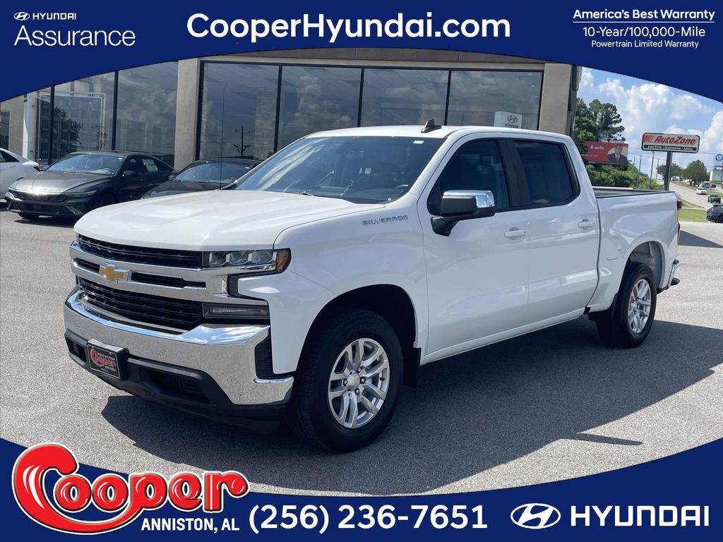 Summit White 2020 Chevrolet Silverado 1500 LT Crew Cab RWD Pickup Truck 4X2 8-Speed Automatic
