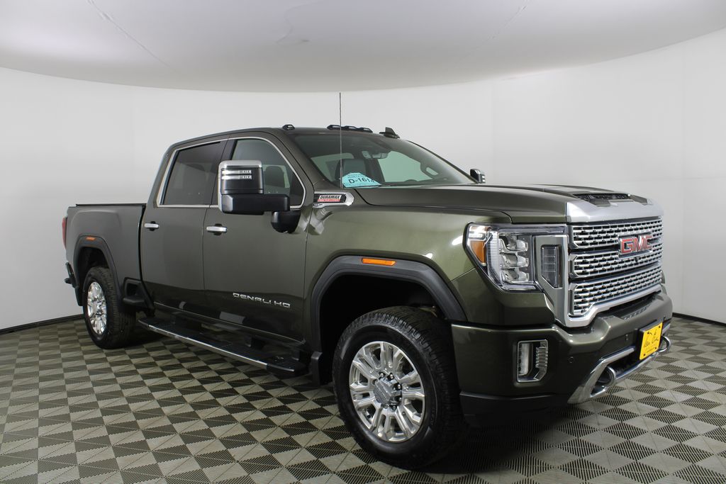 Forest Metallic 2022 GMC Sierra 2500HD Denali Crew Cab 4WD Pickup Truck Four-Wheel Drive Automatic