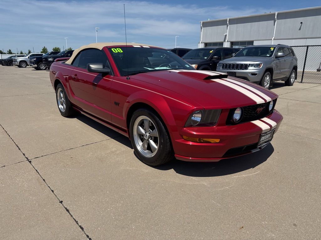 Red 2008 Ford Mustang GT Deluxe Convertible RWD Convertible Rear-Wheel Drive 5-Speed Automatic