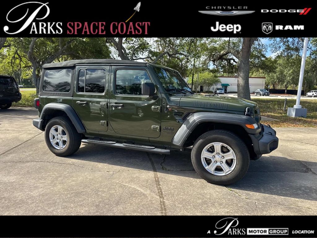 Sarge Green Clearcoat 2021 Jeep Wrangler Unlimited Sport S 4WD SUV / Crossover Four-Wheel Drive 6-Speed Manual